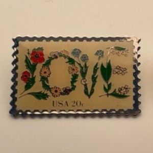 2 USPS LOVE Stamp Pins